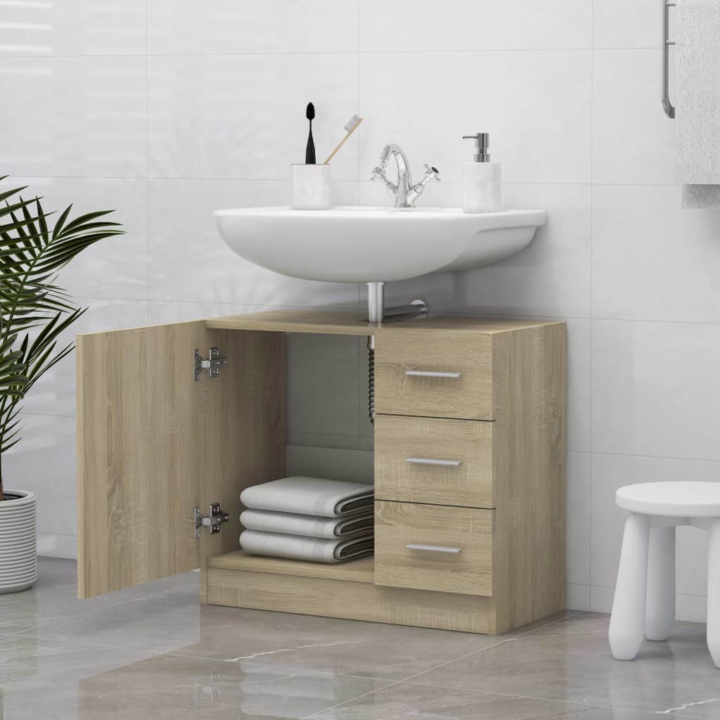 Servantskap Sonoma Eik 63X30X54 Cm Konstruert Tre