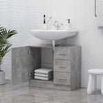 Servantskap Betonggrå 63X30X54 Cm Konstruert Tre
