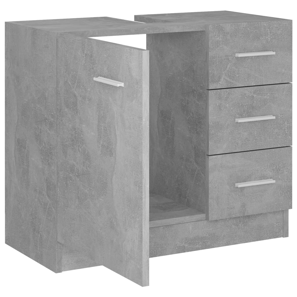 Servantskap Betonggrå 63X30X54 Cm Konstruert Tre