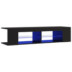 Tv-Benk Med Led-Lys Svart 135X39X30 Cm