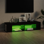 Tv-Benk Med Led-Lys Svart 135X39X30 Cm
