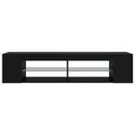 Tv-Benk Med Led-Lys Svart 135X39X30 Cm