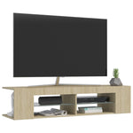 Tv-Benk Med Led-Lys Sonoma Eik 135X39X30 Cm