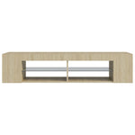 Tv-Benk Med Led-Lys Sonoma Eik 135X39X30 Cm