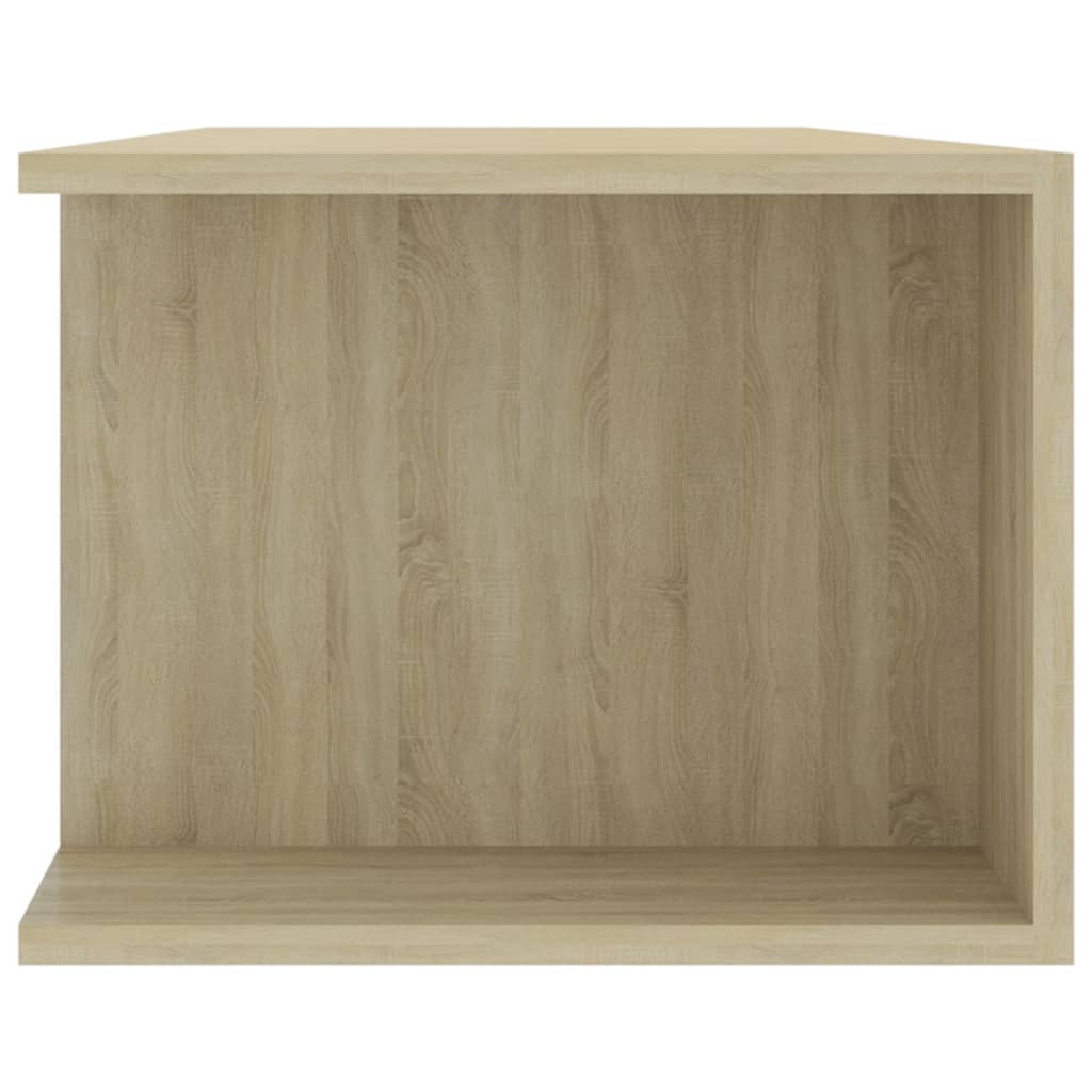 Tv-Benk Med Led-Lys Sonoma Eik 135X39X30 Cm