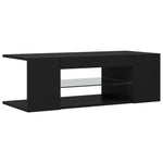Tv-Benk Med Led-Lys Svart 90X39X30 Cm