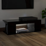 Tv-Benk Med Led-Lys Svart 90X39X30 Cm