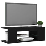 Tv-Benk Med Led-Lys Svart 90X39X30 Cm