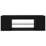 Tv-Benk Med Led-Lys Svart 90X39X30 Cm