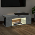Tv-Benk Med Led-Lys Betonggrå 90X39X30 Cm