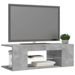 Tv-Benk Med Led-Lys Betonggrå 90X39X30 Cm