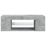 Tv-Benk Med Led-Lys Betonggrå 90X39X30 Cm