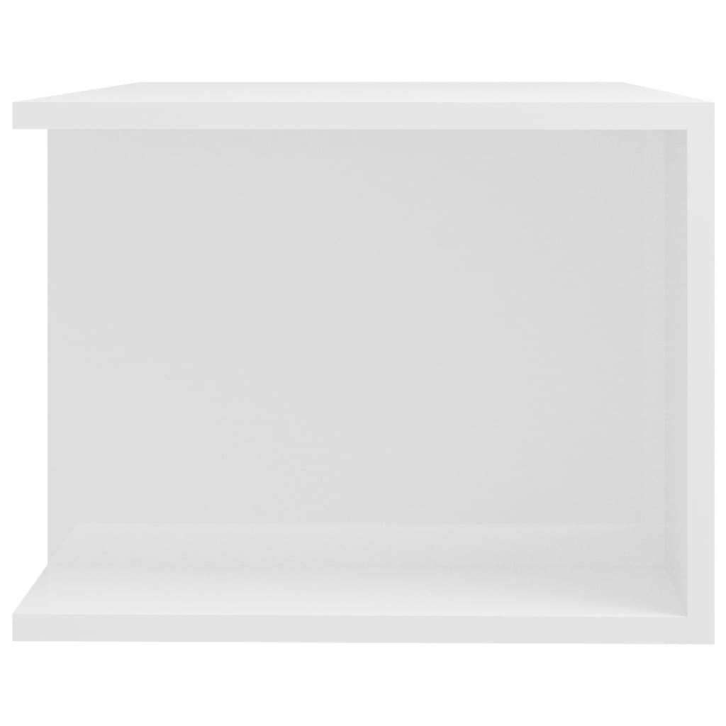 Tv-Benk Med Led-Lys Høyglans Hvit 90X39X30 Cm