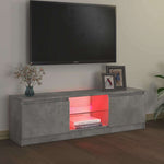Tv-Benk Med Led-Lys Betonggrå 120X30X36 Cm