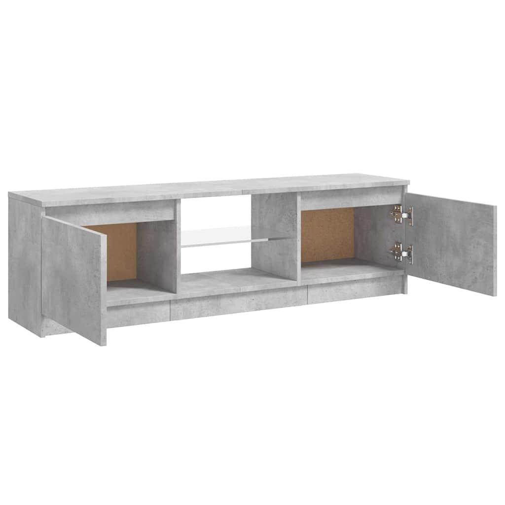 Tv-Benk Med Led-Lys Betonggrå 120X30X36 Cm