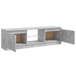 Tv-Benk Med Led-Lys Betonggrå 120X30X36 Cm