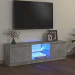 Tv-Benk Med Led-Lys Betonggrå 120X30X36 Cm