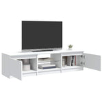 Tv-Benk Med Led-Lys Hvit 140X40X36 Cm