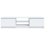 Tv-Benk Med Led-Lys Hvit 140X40X36 Cm