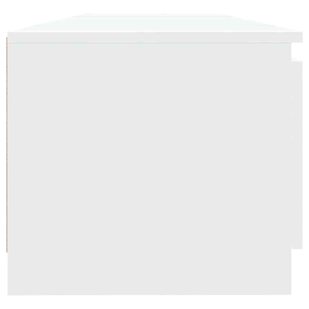Tv-Benk Med Led-Lys Hvit 140X40X36 Cm