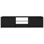 Tv-Benk Med Led-Lys Svart 140X40X35,5 Cm
