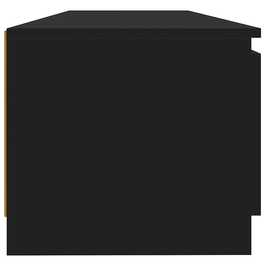 Tv-Benk Med Led-Lys Svart 140X40X35,5 Cm