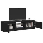 Tv-Benk Med Led-Lys Svart 140X40X35,5 Cm