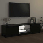 Tv-Benk Med Led-Lys Svart 140X40X35,5 Cm