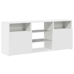 Tv-Benk Med Led-Lys Hvit 120X30X50 Cm