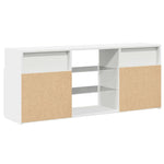 Tv-Benk Med Led-Lys Hvit 120X30X50 Cm