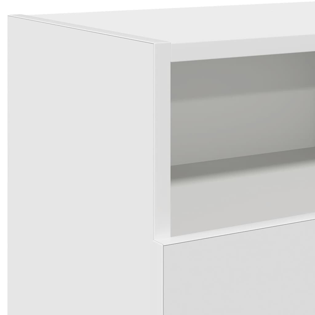 Tv-Benk Med Led-Lys Hvit 120X30X50 Cm