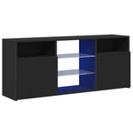 Tv-Benk Med Led-Lys Svart 120X30X50 Cm