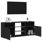 Tv-Benk Med Led-Lys Svart 120X30X50 Cm