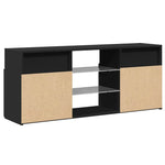 Tv-Benk Med Led-Lys Svart 120X30X50 Cm