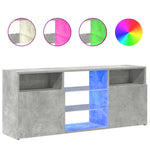 Tv-Benk Med Led-Lys Betonggrå 120X30X50 Cm