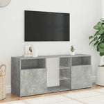 Tv-Benk Med Led-Lys Betonggrå 120X30X50 Cm