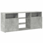 Tv-Benk Med Led-Lys Betonggrå 120X30X50 Cm
