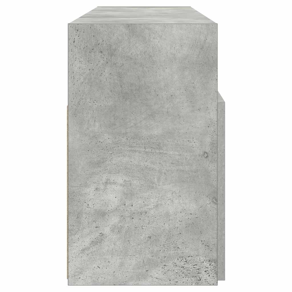 Tv-Benk Med Led-Lys Betonggrå 120X30X50 Cm