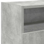 Tv-Benk Med Led-Lys Betonggrå 120X30X50 Cm