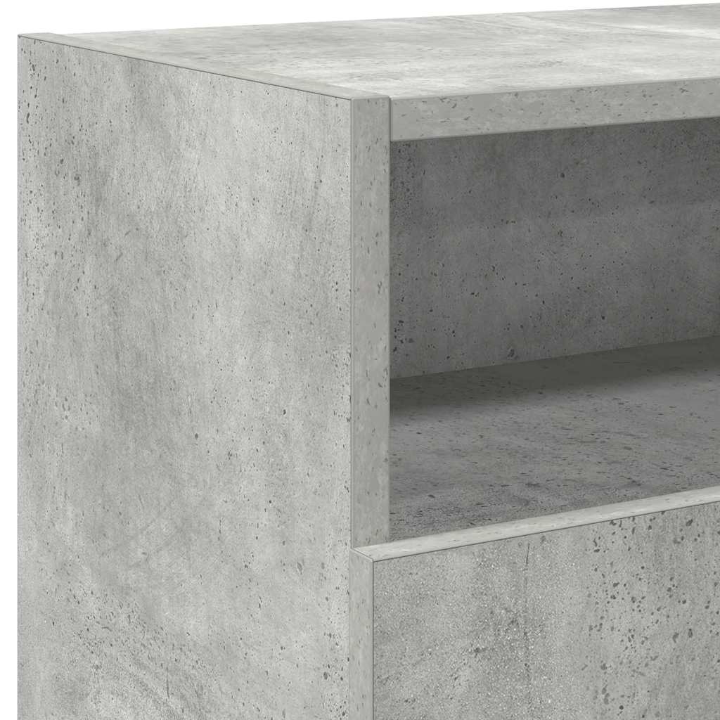Tv-Benk Med Led-Lys Betonggrå 120X30X50 Cm
