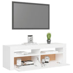 Tv-Benk Med Led-Lys Hvit 120X35X40 Cm