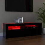 Tv-Benk Med Led-Lys Svart 120X35X40 Cm
