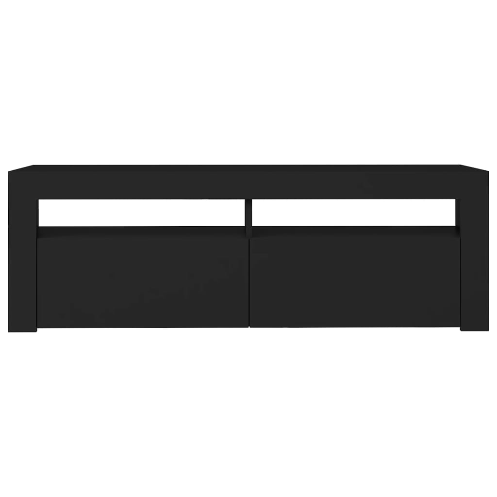 Tv-Benk Med Led-Lys Svart 120X35X40 Cm