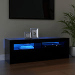 Tv-Benk Med Led-Lys Svart 120X35X40 Cm