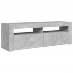 Tv-Benk Med Led-Lys Betonggrå 120X35X40 Cm