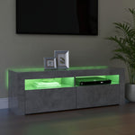 Tv-Benk Med Led-Lys Betonggrå 120X35X40 Cm