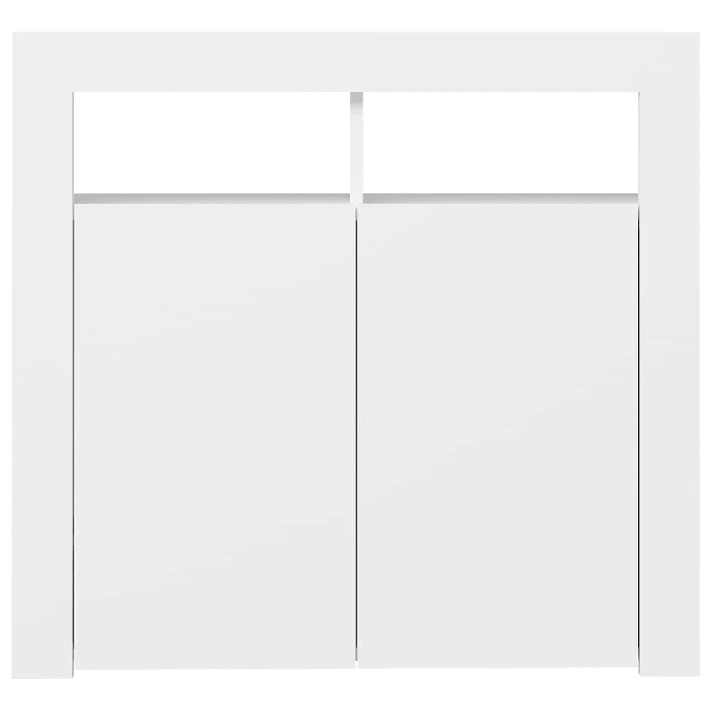 Skjenk Med Led-Lys Hvit 80X35X75 Cm
