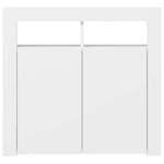Skjenk Med Led-Lys Hvit 80X35X75 Cm