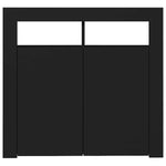 Skjenk Med Led-Lys Svart 80X35X75 Cm