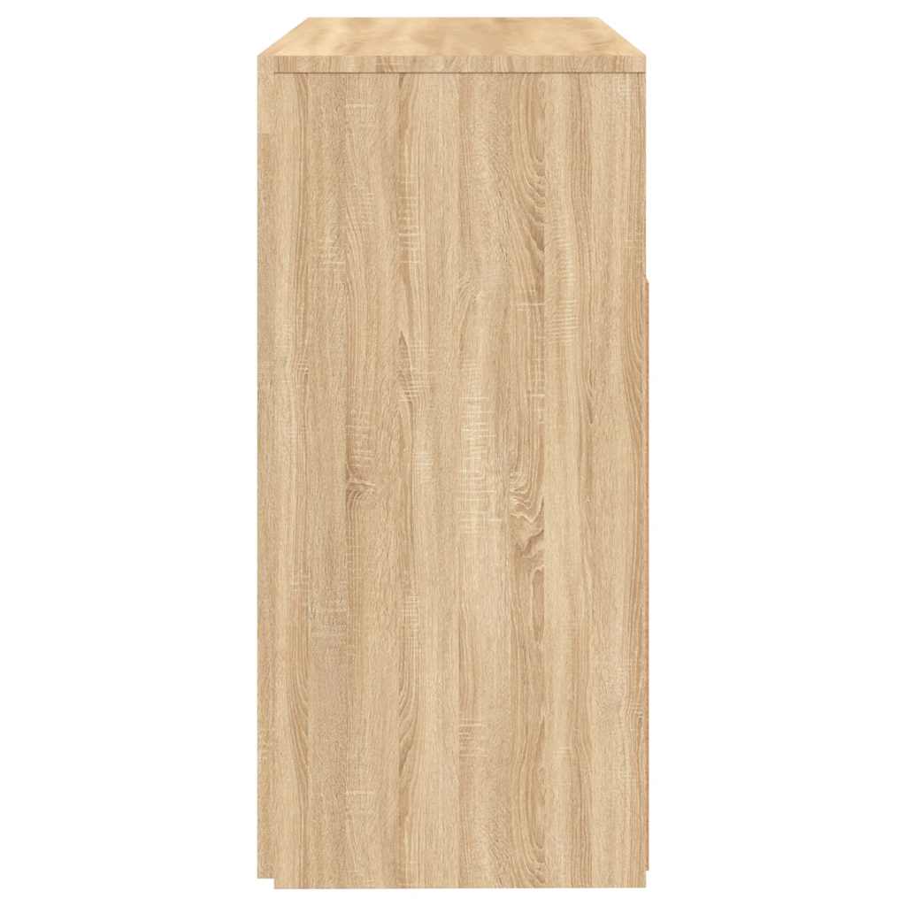 Skjenk Med Led-Lys Sonoma Eik 80X35X75 Cm